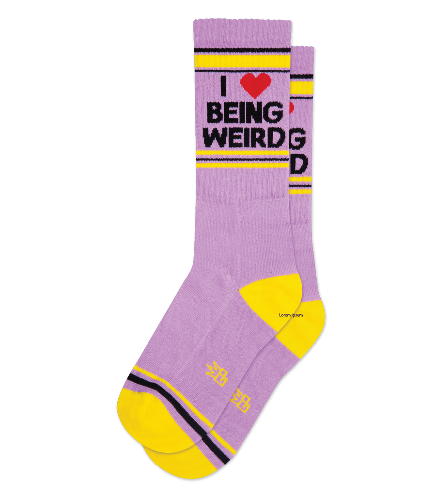 I ❤️ Being Weird - Gym Crew Socks