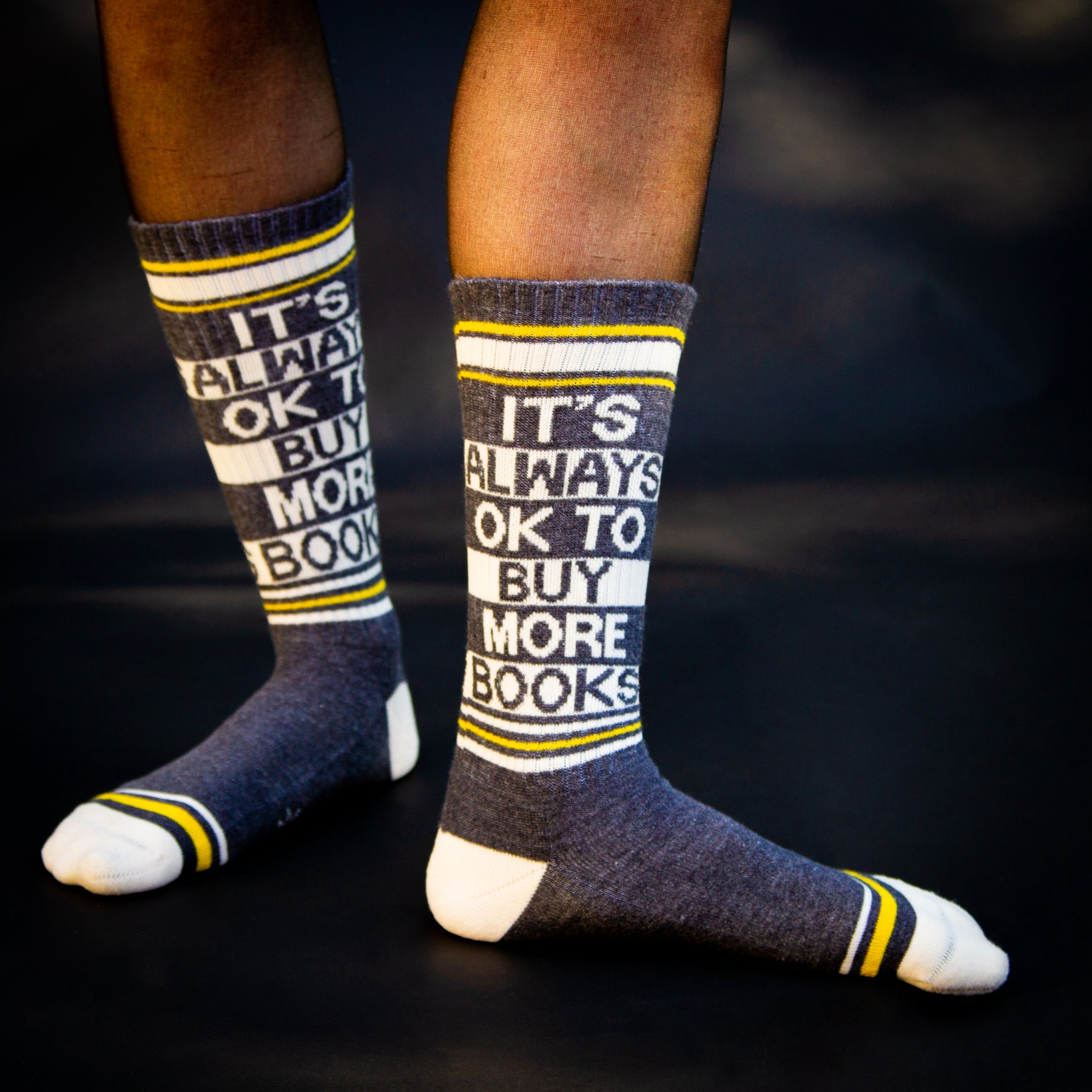 It's Always Ok to Buy More Books - Gym Crew Socks – Gumball Poodle